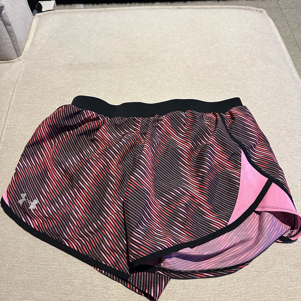 Under Armour Women's Athletic Shorts in Black and Pink